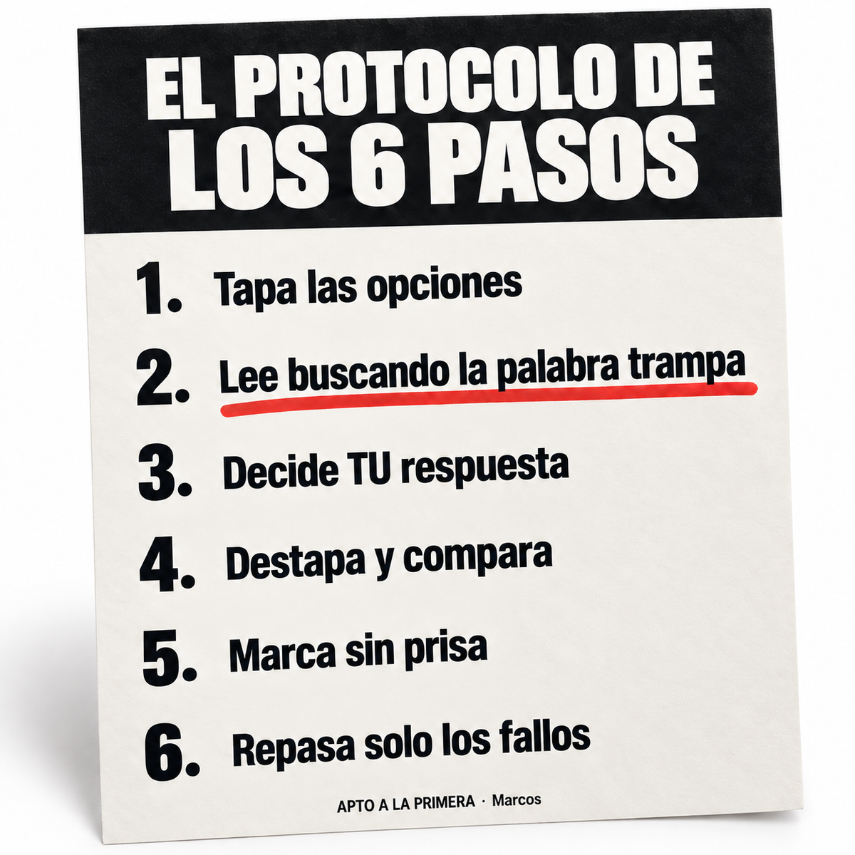 El Protocolo de los 6 Pasos